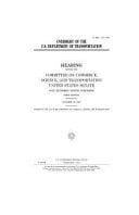 Oversight of the U. S. Department of Transportation