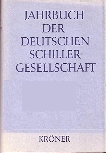 Jahrbuch der Deutschen Schillergesellschaft ... 22. Jahrgang 1978