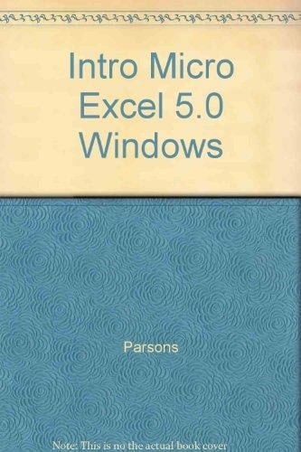 Microsoft Excel 5.0 for Windows Introductory