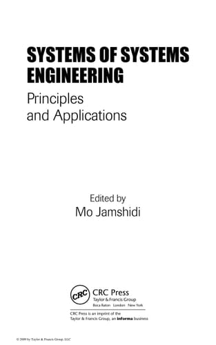 Systems of Systems Engineering Principles and Applications