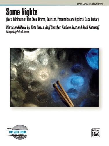 Some Nights For a Minimum of Five Steel Drums, Drumset, Percussion, and Optional Bass Guitar, Conductor Score & Parts
