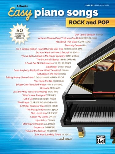 Alfred's Easy Piano Songs -- Rock & Pop 50 Hits from Across the Decades