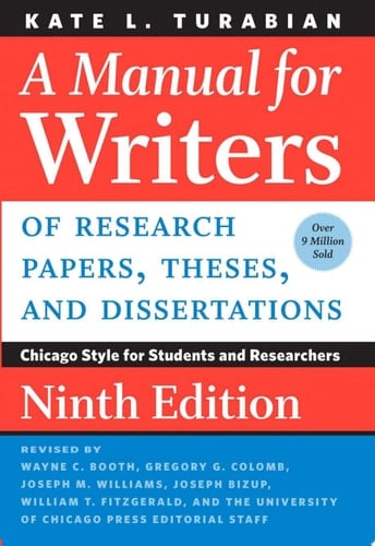 A Manual for Writers of Research Papers  Theses and Dissertations