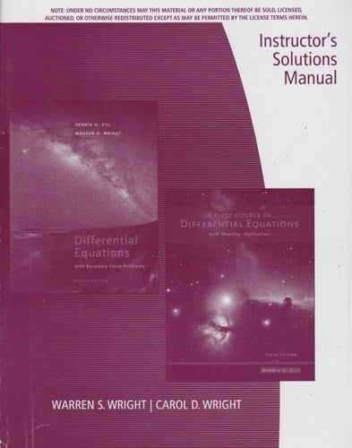 Ism A First Course In Differential Equations