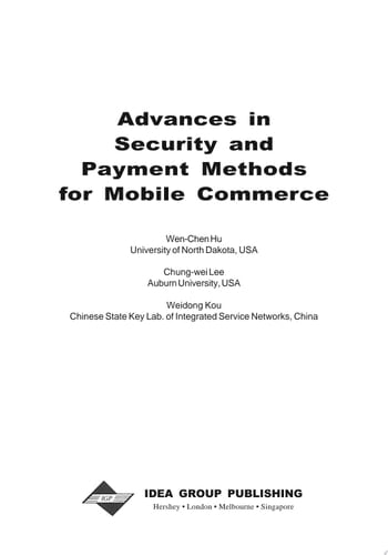 Advances in Security and Payment Methods for Mobile Commerce