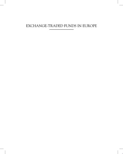 Exchange-Traded Funds in Europe