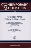 Nonlinear Partial Differential Equations International Conference on Nonlinear Partial Differential Equations and Applications, March 21-24, 1998, Northwestern University