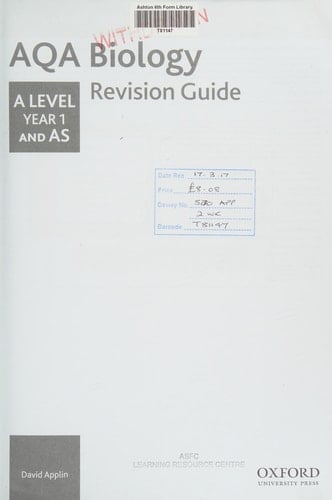 AQA A Level Biology Year 1 Revision Guide