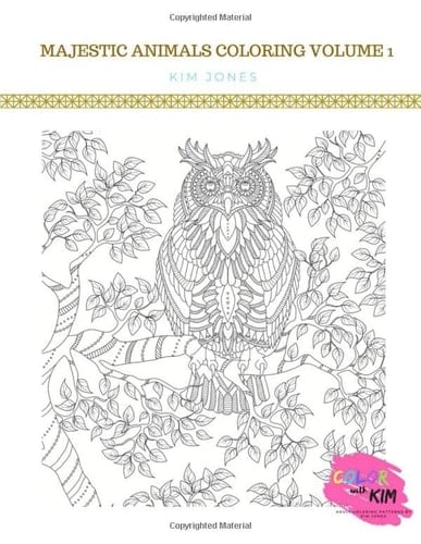 Majestic Animals Coloring Volume 1 Owls, Wolves and Horses Adult Coloring Book - 3 Books In 1