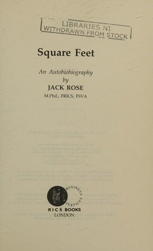Square Feet An Autobiography