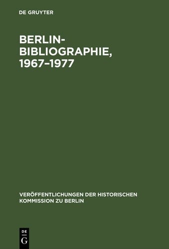 Berlin-Bibliographie, 1967–1977