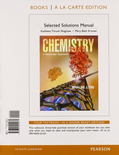 Student Solutions Manual for Chemistry A Molecular Approach, Books a la Carte Edition