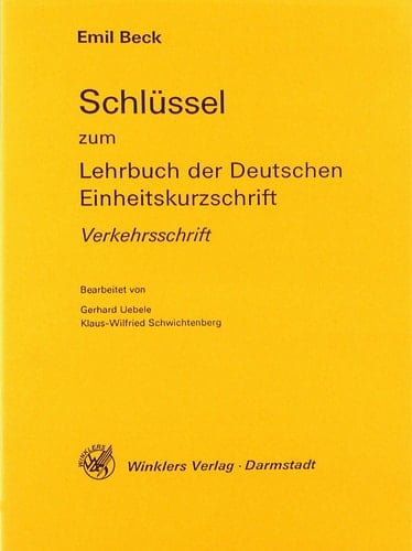 Deutsche Einheitskurzschrift Grundstufe ; Verkehrsschrift