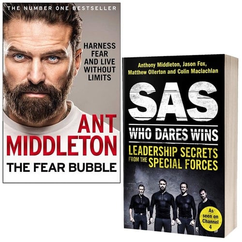 The Fear Bubble & SAS Who Dares Wins Leadership Secrets from the Special Forces By Anthony Middleton 2 Books Collection Set