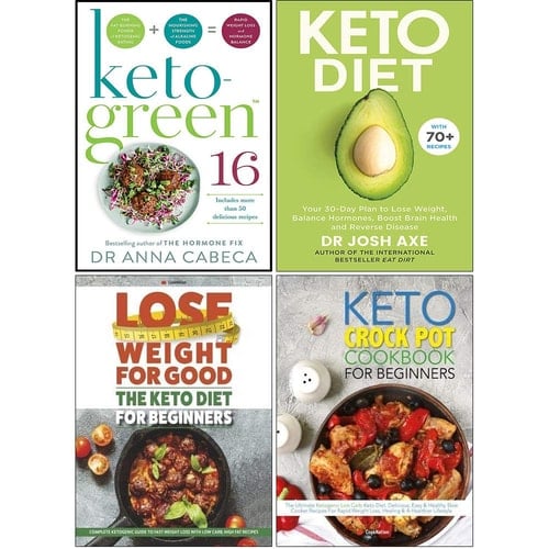 Keto-Green 16, Keto Diet, The Keto Diet for Beginners, The Keto Crock Pot Cookbook For Beginners 4 Books Collection Set