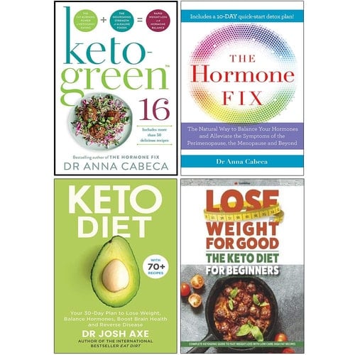 Keto-Green 16, The Hormone Fix, Keto Diet, The Keto Diet for Beginners 4 Books Collection Set