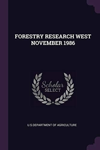 Forestry Research West November 1986