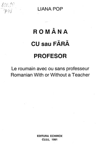 Romanian with or without a teacher
