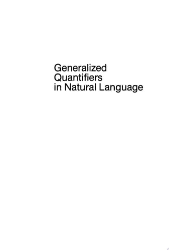 Generalized Quantifiers in Natural Language