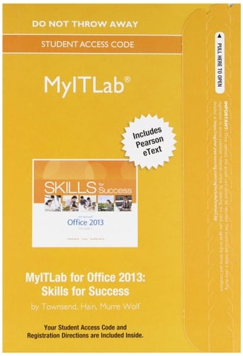 MyLab IT with Pearson EText -- Access Card -- for Skills for Success with Office 2013