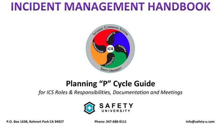 Incident Management Handbook Planning P Cycle Guide for ICS Roles and Responsibilities, Documentation and Meetings
