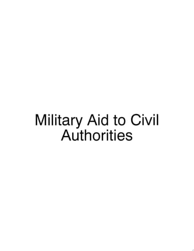 Military Aid to Civil Authorities