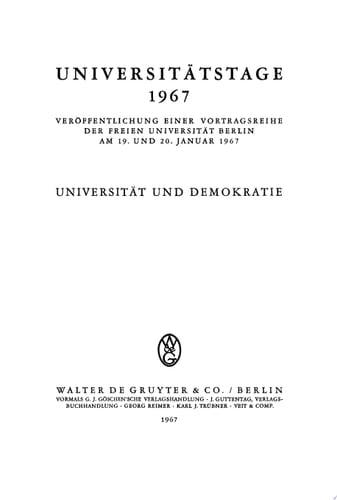 Universität und Demokratie