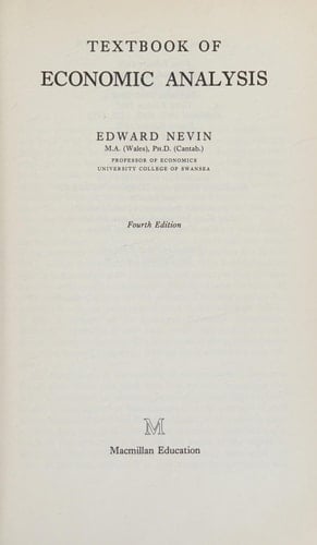 Textbook of Economic Analysis