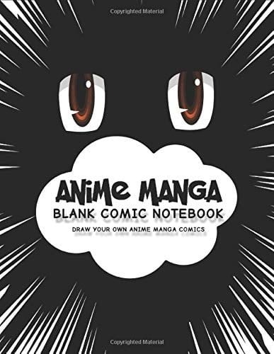 Anime Manga Blank Comic Notebook: Brown Eye Edition Comic Sketch Pad - Create Your Own Anime Manga Comics, Variety of Templates For Drawing