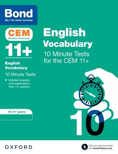 Bond 11 : CEM Vocabulary 10 Minute Tests