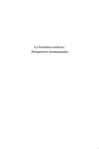 La formation continue