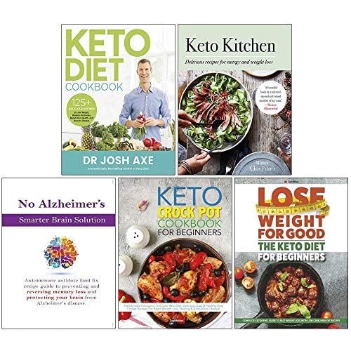 Keto Diet Cookbook, Keto Kitchen, No Alzheimer's Smarter Brain Keto Solution, The Keto Crock Pot Cookbook for Beginners, The Keto Diet for Beginners 5 Books Collection Set