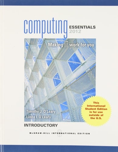 Computing Essentials 2012 (Custom)