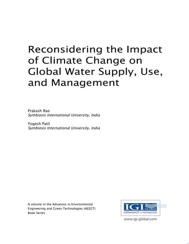 Reconsidering the Impact of Climate Change on Global Water Supply, Use, and Management