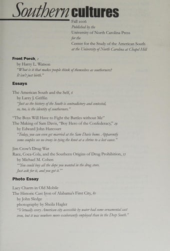 Southern Cultures Fall 2006