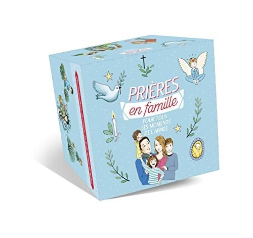 Coffret prières en famille pour tous les moments de l'année Contient 75 cartes de prières et un petit livret de prières