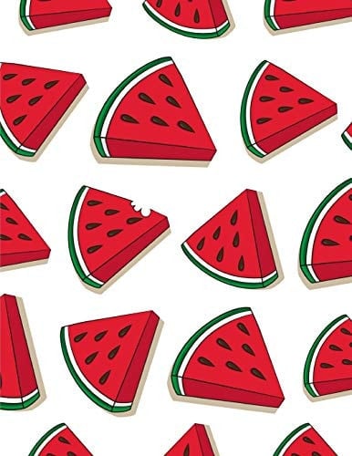 Watermelon Notebook Blank 3D Red Fruit Sketchbook Blank Paper Book Unlined Unruled Sheet Drawing Sketching Doodle Doodling Painting Journal Sticker for Kid Women Teen Girl Preschool Primary School Kindergarten Activity Diary Notepad Student Composition Book (Letter, Large, 8. 5x11)