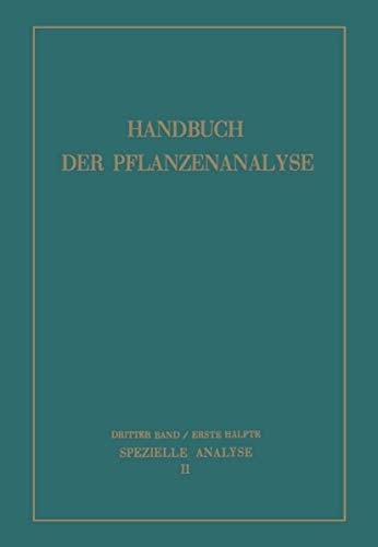 Spezielle Analyse Organische Stoffe II