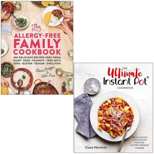 The Allergy-Free Family Cookbook By Fiona Heggie, Ellie Lux & The Ultimate Instant Pot Cookbook By Coco Morante 2 Books Collection Set