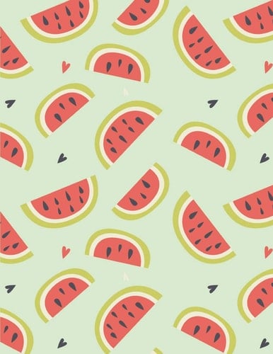 Watermelon Notebook Blank Blue Cute Fruit Sketchbook Blank Paper Book Unlined Unruled Sheet Drawing Sketching Doodle Doodling Painting Journal Sticker Book for Kids Teen Girl Women Activity Diary Notepad Student School Kawaii Composition Notebook (Letter, Large, 8. 5x11)