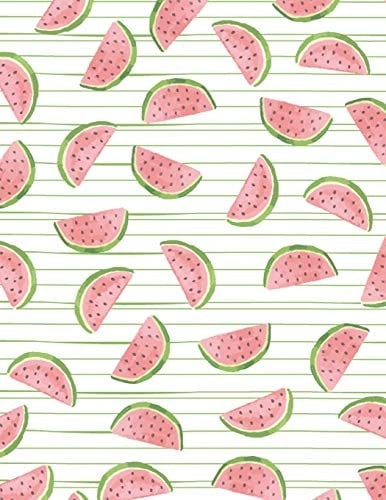 Watermelon Notebook Blank Stripe Cute Watercolor Fruit Sketchbook Blank Paper Book Unlined Unruled Sheet Drawing Sketching Doodle Doodling Painting Journal Sticker Book for Kids Teen Girl Women Activity Diary Notepad Student School Kawaii Composition Notebook (Letter, Large,8. 5x11)