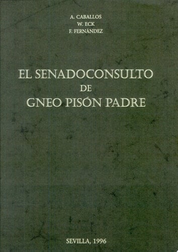 El senadoconsulto de Gneo Pisón padre