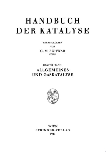 Allgemeines und Gaskatalyse