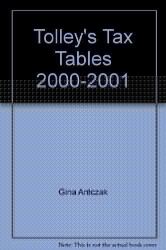 Tolley's Tax Tables 2000-2001
