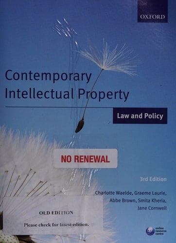 Contemporary Intellectual Property: Law and Policy