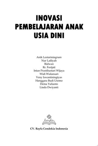 INOVASI PEMBELAJARAN ANAK USIA DINI