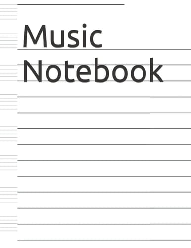 Music Notebook: Manuscript and lined paper