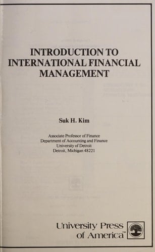 An Introduction to International Financial Management