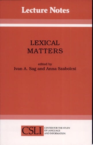 Lexical Matters