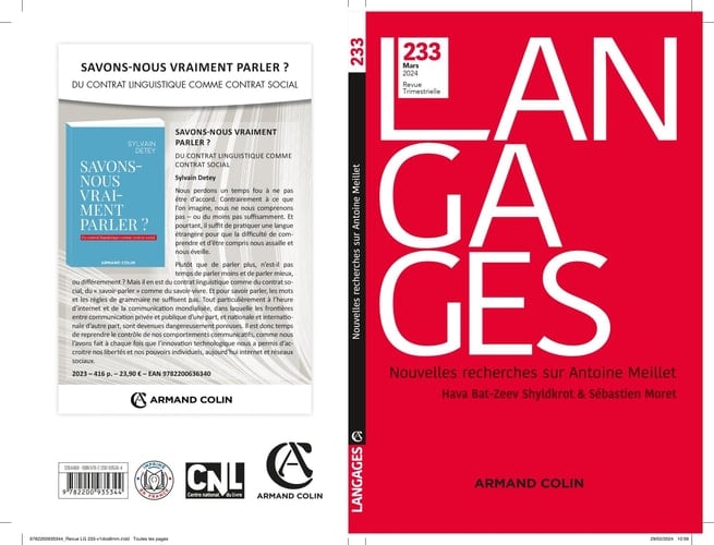 Nouvelles recherches sur Antoine Meillet